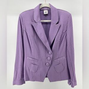 Cabi Imperial Blazer in Sugar Plum Geometric Print, Women's Small